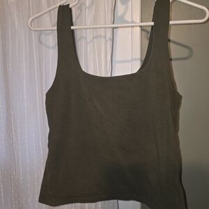 Old Navy Olive Green Scoop Neck Tank Top